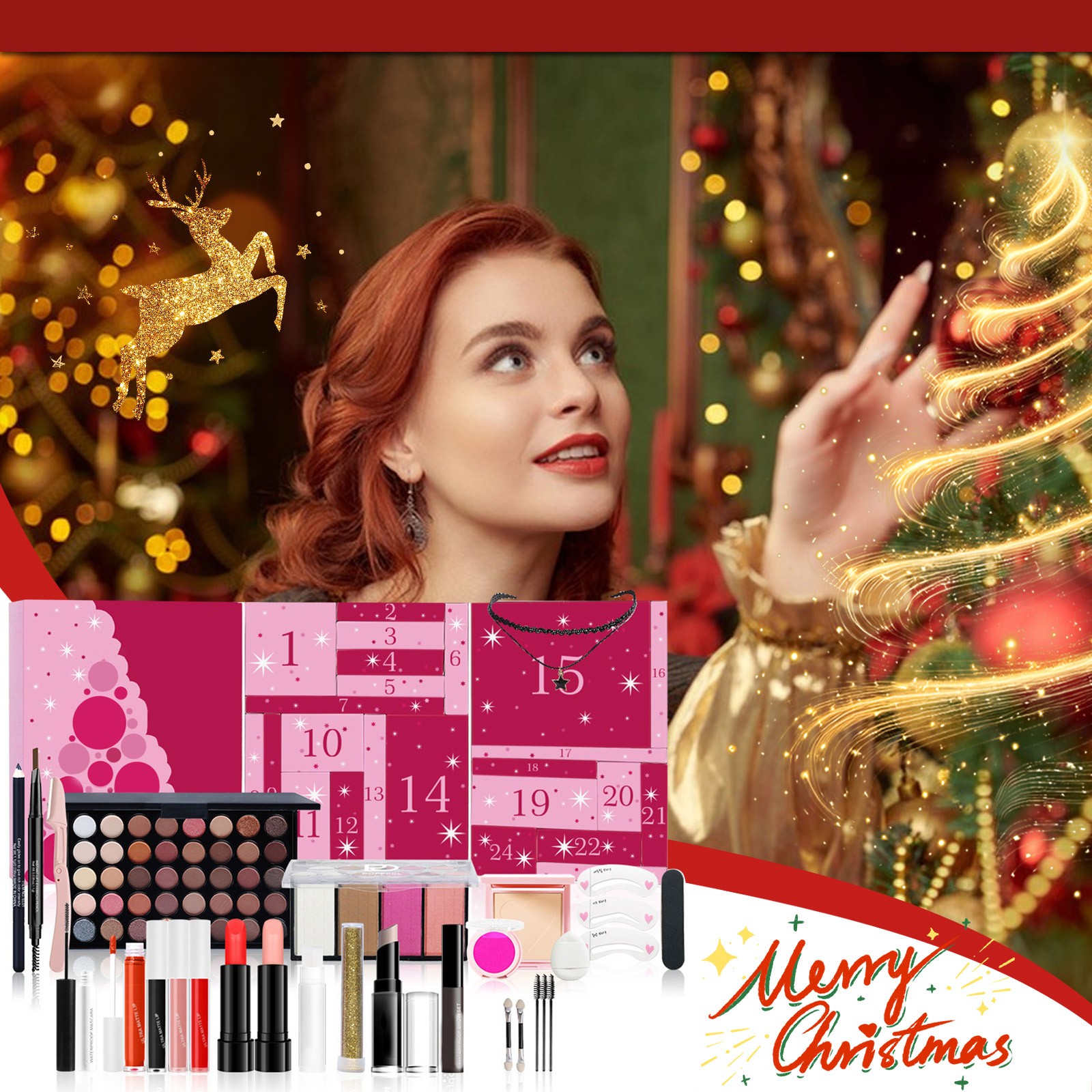 Beauty Makeup School - Mädchen Make-up Adventskalender Überraschung Blind Box