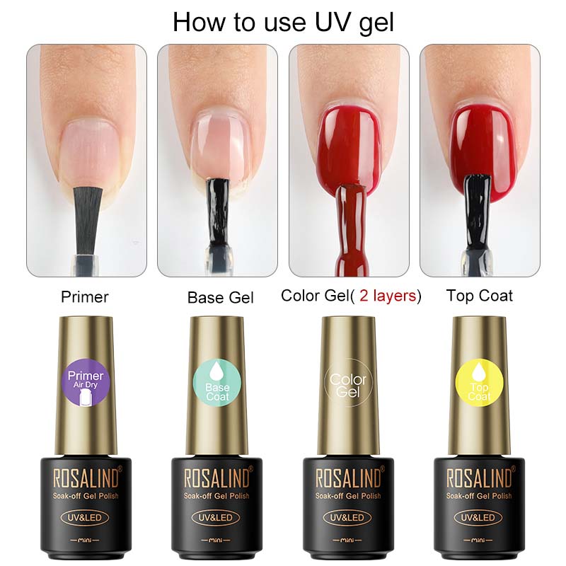 Nail Dehydrator Primer - ROSALIND Top Base Coat Nagelgelpoliermittel Primer