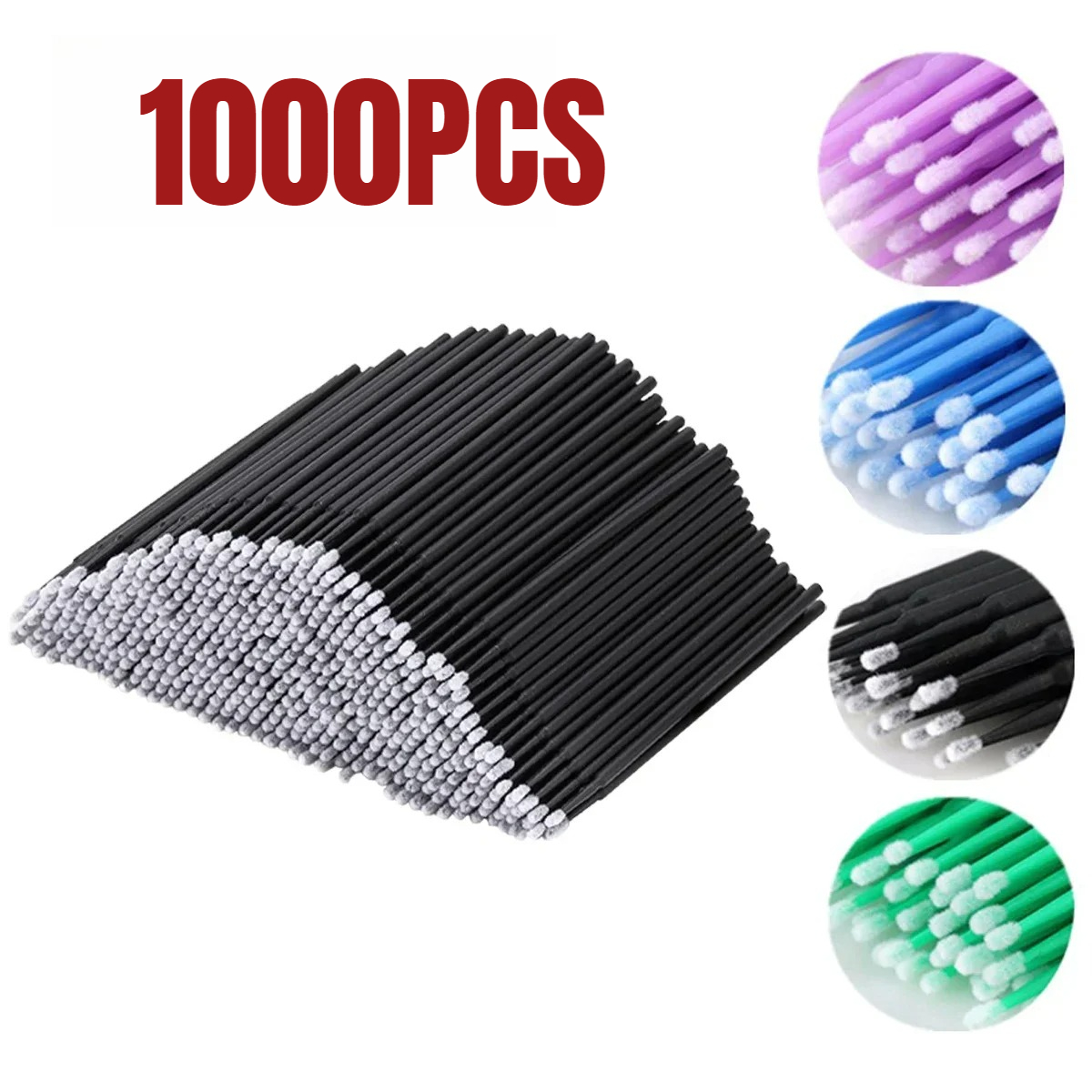 Beauty Makeup & D Anime Studio Vega Baja - 1000/500PCS Wimpern Reinigung Pinsel Hoch Bunte