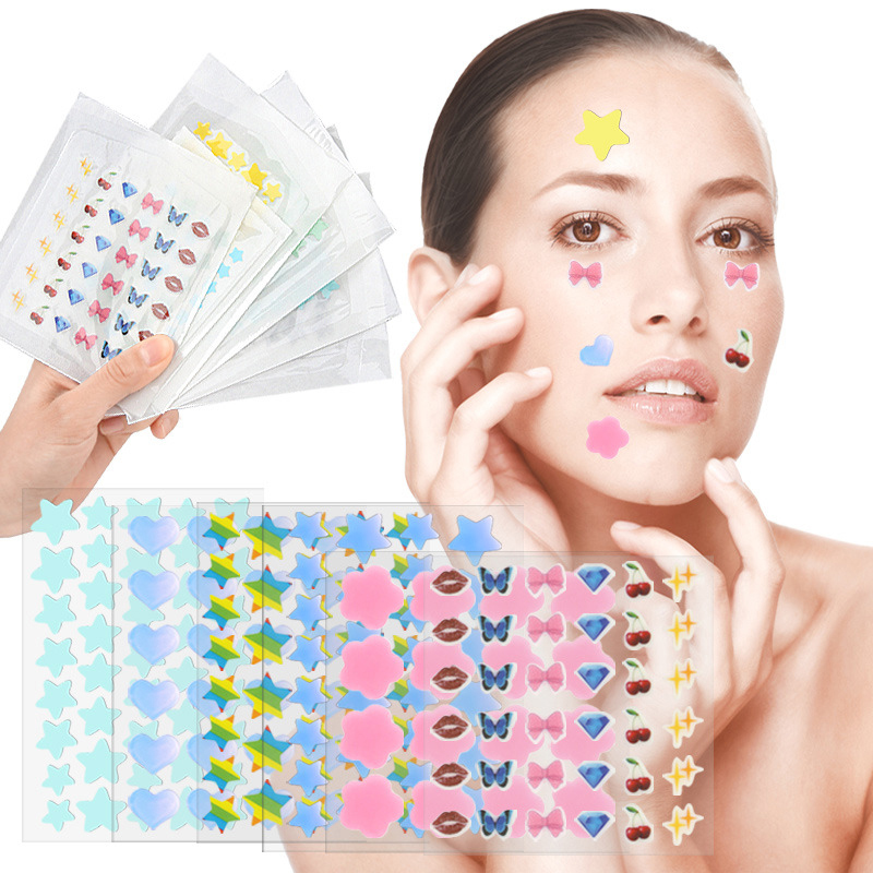 Beauty Makeup & D Anime Studio Vega Baja - Farbige Cartoon-Akne-Patches Hautpflege-Aufkleber Concealer Gesichtsflecken-Abdeckung Schönheits-Make-up-Tool