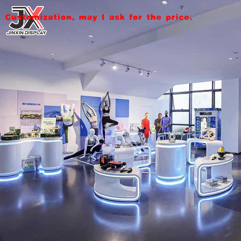 Beauty Makeup Companies - benutzerdefinierte. Maßgeschneiderte Vitrine mit LED-Beleuchtung, Firmenhalle,