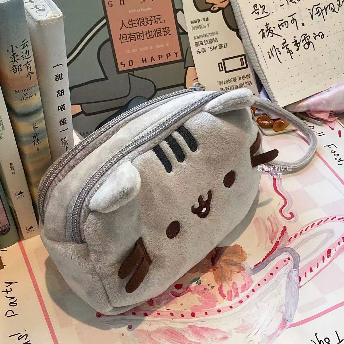 Beauty Makeup Case - Niedliche Kosmetiktasche im Pusheen-Stil mit Katzenmotiv,