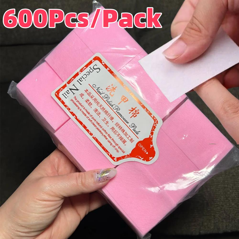 Beauty Makeup & D Anime Studio Vega Baja - 600 Stück/Packung Fusselfreie Wattepads Nagellackentferner-Tücher UV-Gel