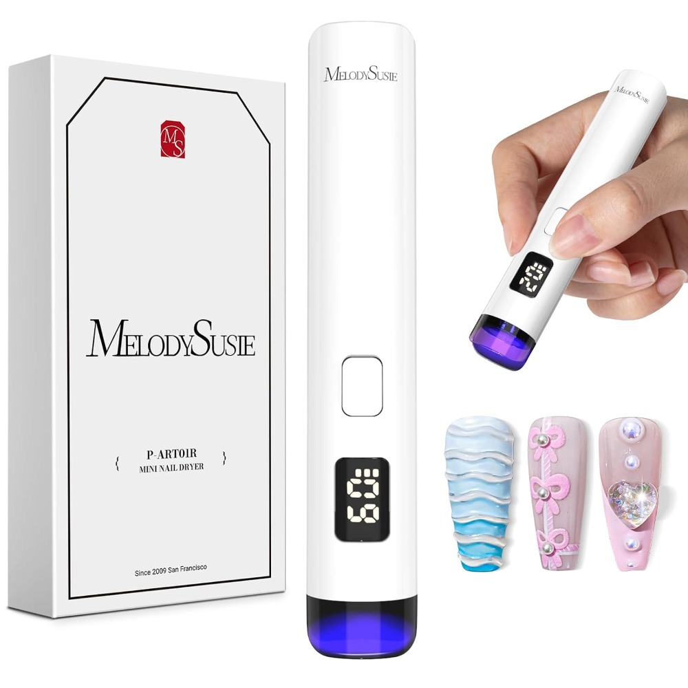 Uv Nail Lamp - Wiederaufladbare Mini-UV-LED-Nagellampe, kabellos, tragbar, mit LCD-Display,