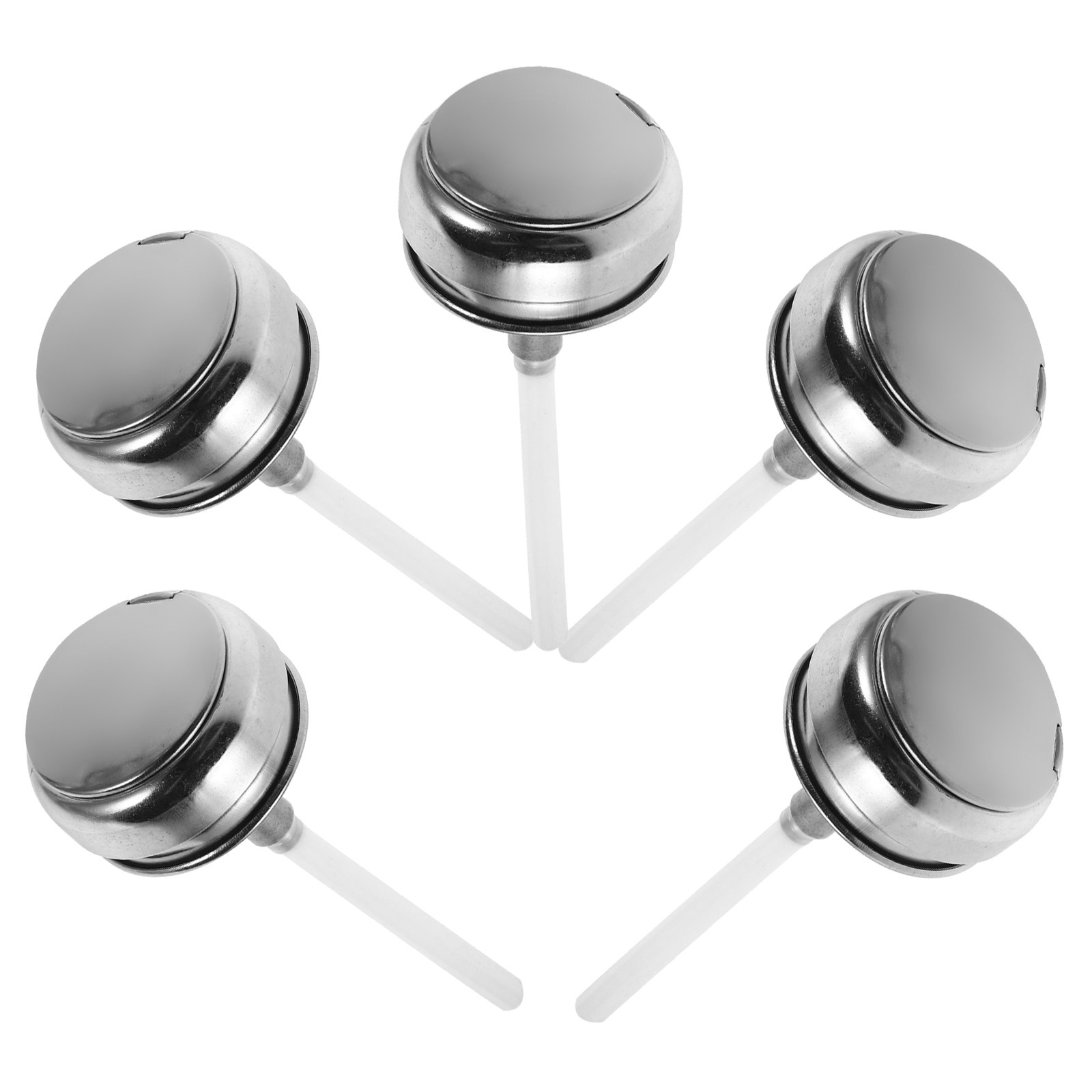 Beauty Makeup & D Anime Studio Vega Baja - 5 Stück Edelstahl-Aluminium-Druckpumpen-Flaschendeckel, Alkoholspender-Deckel, nachfüllbar, für