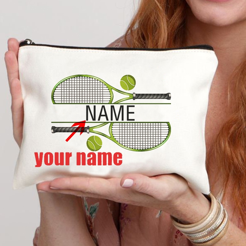 Beauty Makeup Case - Personalisierte Tennis-Make-up-Tasche mit individuellem Namen, Geschenk