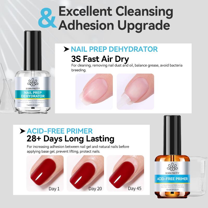 Nail Dehydrator Primer - 2 Stück, kein LED-Licht erforderlich, zum