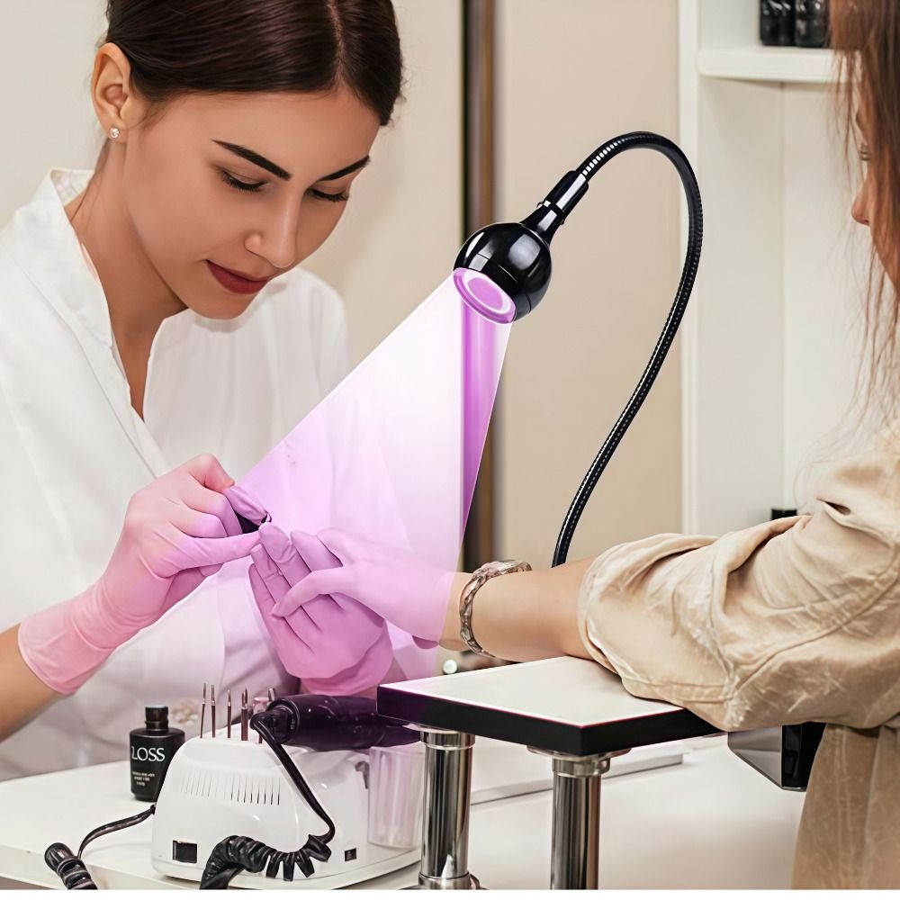 Uv Nail Lamp - Tragbare 5W/3W UV-LED-Nagellampe mit Fußpedalschalter, verstellbarem
