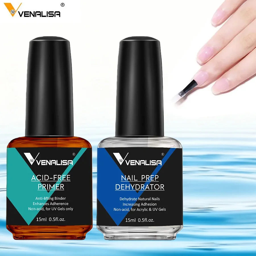 Nail Dehydrator Primer - 2-teiliges Nagelvorbereitungs-Set mit Dehydrator und säurefreiem