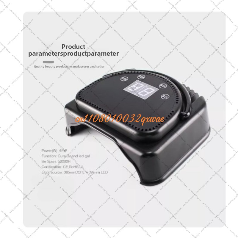 Uv Nail Lamp - Professionelle 64W Nageltrockner-Lampe, Schnell Härtende LED/UV-Hybrid-Lampe