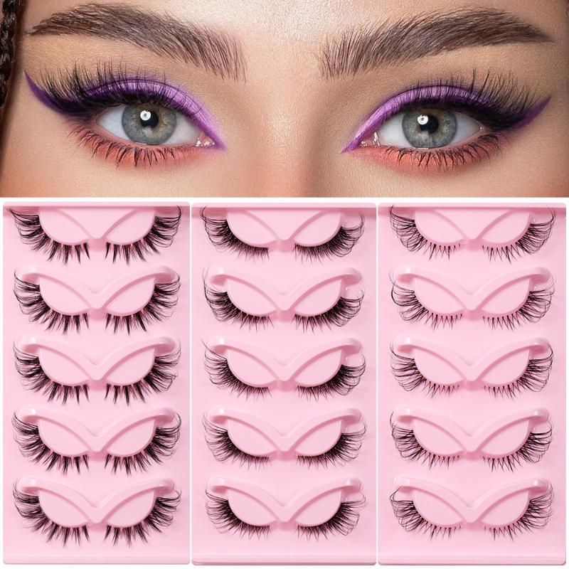 Eyelash Extension - 5 Paar Falsche Wimpern im Fox-Eye-Stil,