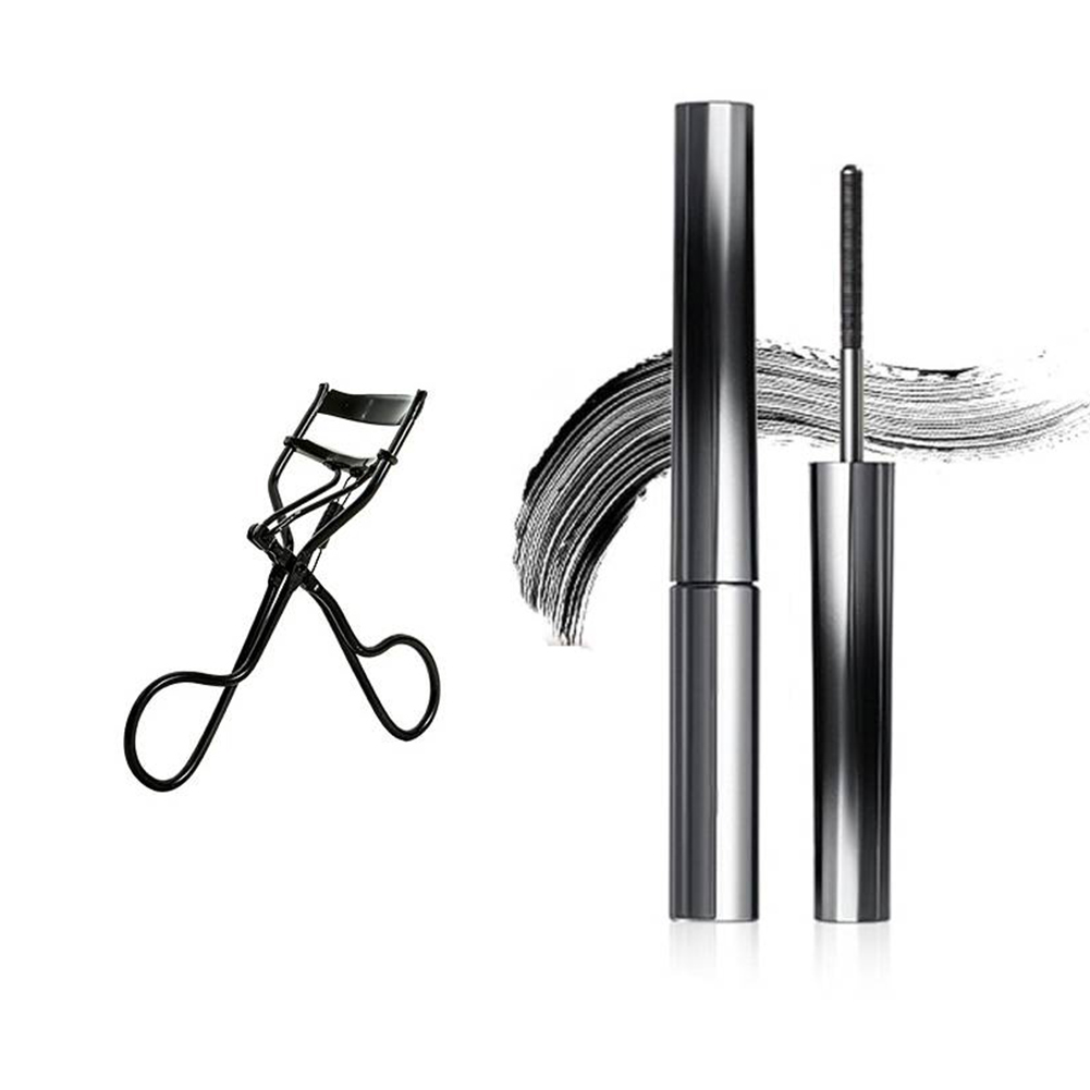 Waterproof Mascara Wand - Waschbare Metall-Mascara mit Wimpernzange, Eisen-Zauberstab-Mascara, wasserfeste