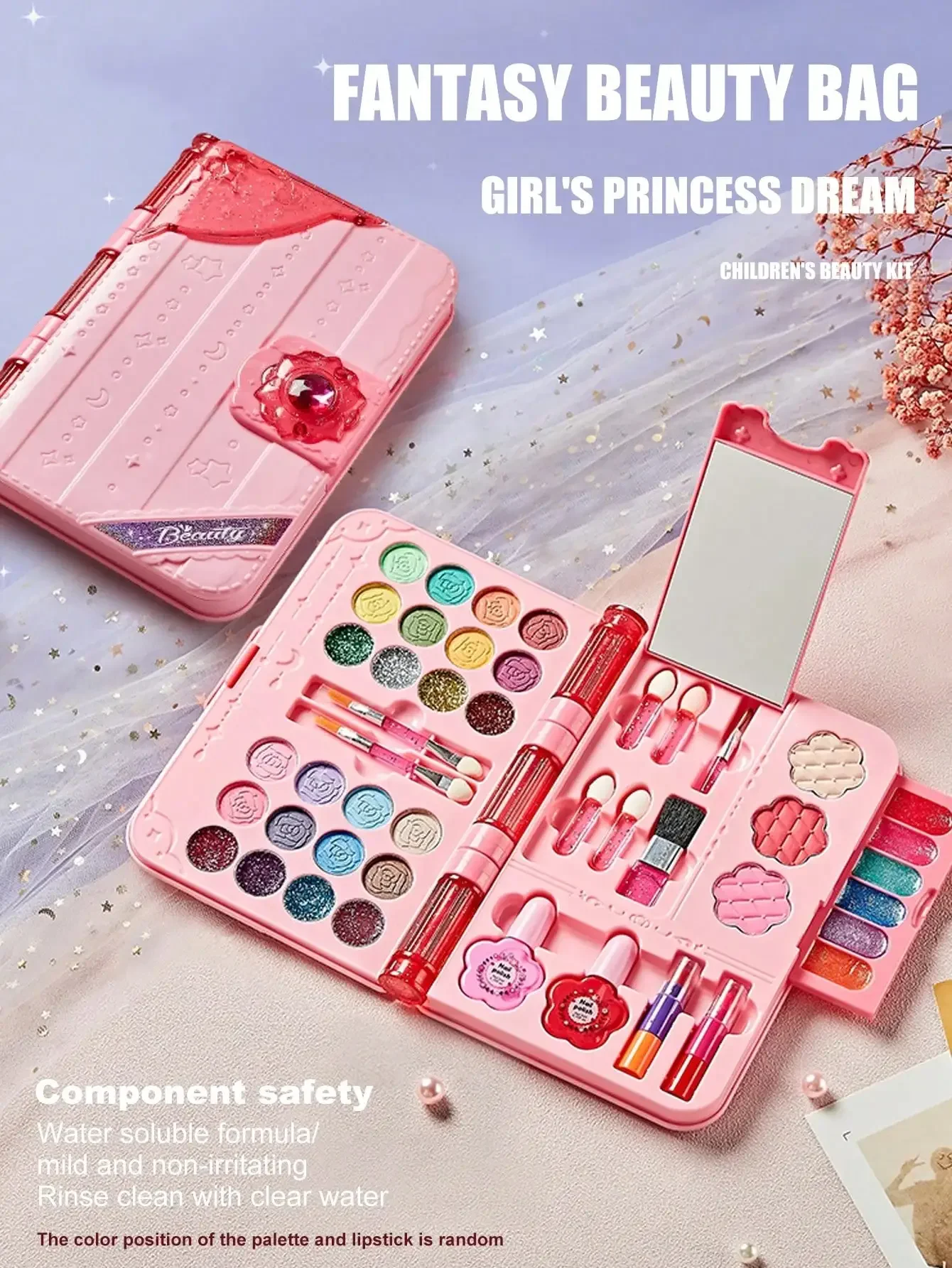 Beauty Makeup School - 2026 Kindertag Bestes Geschenk Waschbares Kinder-Make-up-Set