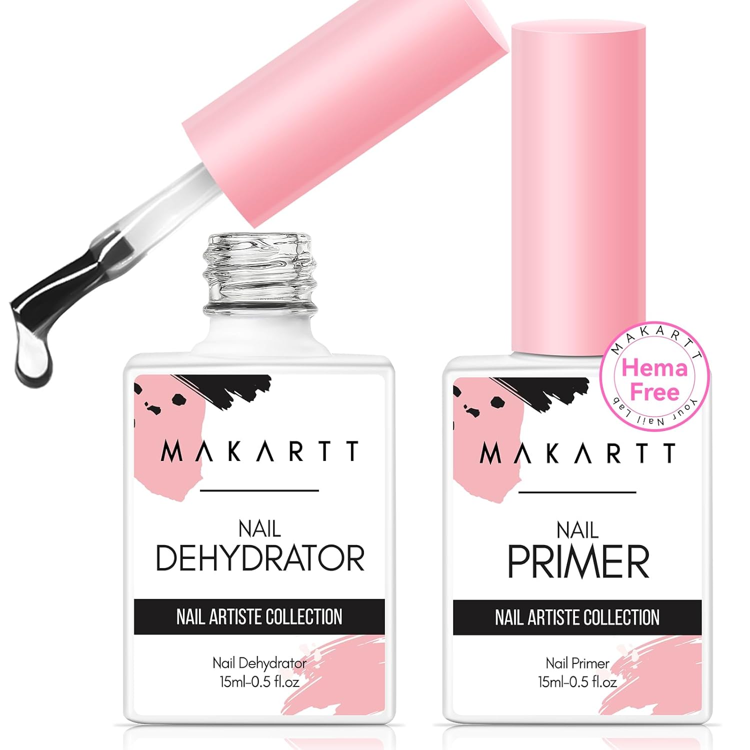Nail Dehydrator Primer - 2 Stück säurefreie natürliche Nagelvorbereitung Dehydrate