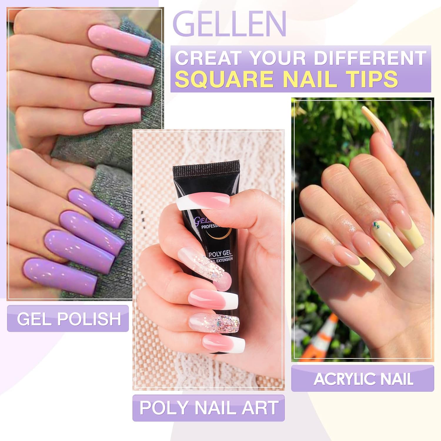 GELLEN Quadratische Acryl-Nage – Nail Dehydrator Primer Bewertung und Preis